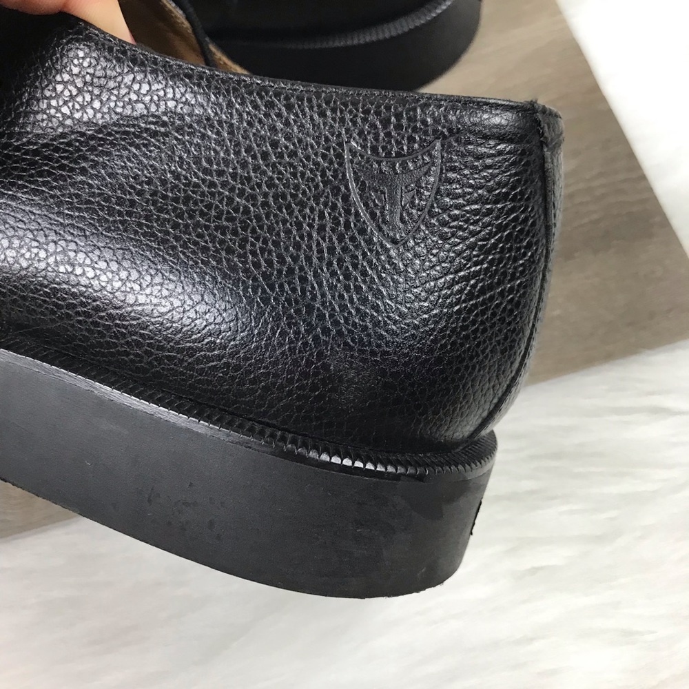 Michael Toschi Calaveras Split Toe Derby Black Pebble Leather Oxford Shoes 13 - Picture 4 of 15